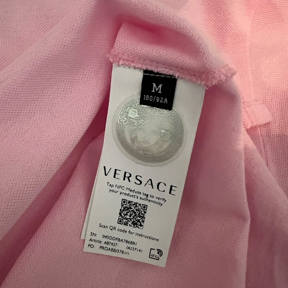 Versace pink polo with Medusa logo - Picture 2 of 4